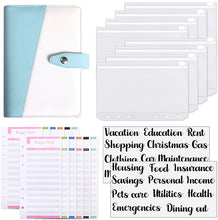 Load image into Gallery viewer, A6 Budget Binder Noteboook with Cash Envelopes System,Expense Budget Sheets,Category Stickers,for Budgeting and Saving Money

