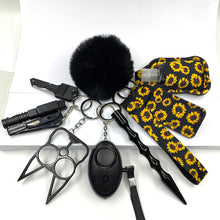 Load image into Gallery viewer, Black and Yellow Self-Defense Keychain
