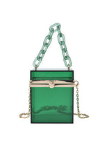 Load image into Gallery viewer, Mini Clear Jelly Handbag W/ Acrylic Chain
