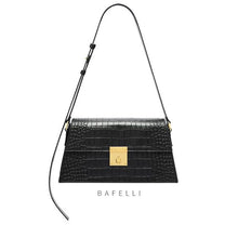 Load image into Gallery viewer, BAFELLI WOMENS HANDBAG FEMALE NEW FASHION SHOULDER LEATHER CROSSBODY BAG RETRO OLDE WORLDE CROCODILE GRAIN LUXURY BRAND
