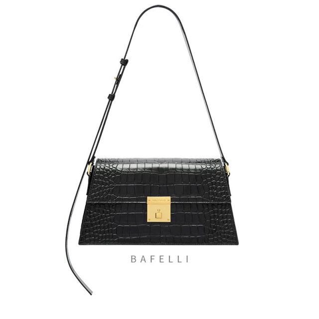 BAFELLI WOMENS HANDBAG FEMALE NEW FASHION SHOULDER LEATHER CROSSBODY BAG RETRO OLDE WORLDE CROCODILE GRAIN LUXURY BRAND