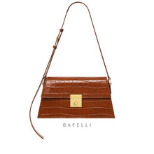 Load image into Gallery viewer, BAFELLI WOMENS HANDBAG FEMALE NEW FASHION SHOULDER LEATHER CROSSBODY BAG RETRO OLDE WORLDE CROCODILE GRAIN LUXURY BRAND
