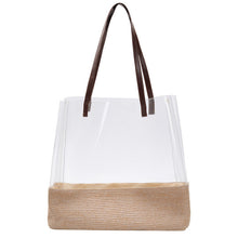 Load image into Gallery viewer, Clear Straw Beach Shoulder Bag
