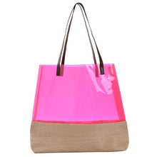 Load image into Gallery viewer, Clear Straw Beach Shoulder Bag
