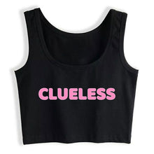 Load image into Gallery viewer, Crop Top Sport Clueless I Sexy White Print Tops Women
