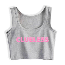 Load image into Gallery viewer, Crop Top Sport Clueless I Sexy White Print Tops Women
