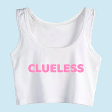 Load image into Gallery viewer, Crop Top Sport Clueless I Sexy White Print Tops Women
