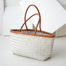 Load image into Gallery viewer, French Retro First Layer Cowhide Leather Woven Bag
